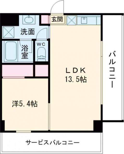 グランリーオ(1LDK/6階)の間取り写真