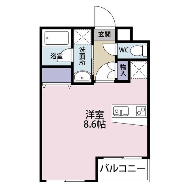 キヨクリスタル(ワンルーム/1階)の間取り写真