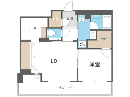 プレミスト札幌ステーション URBAN SEED(1LDK/5階)の間取り写真