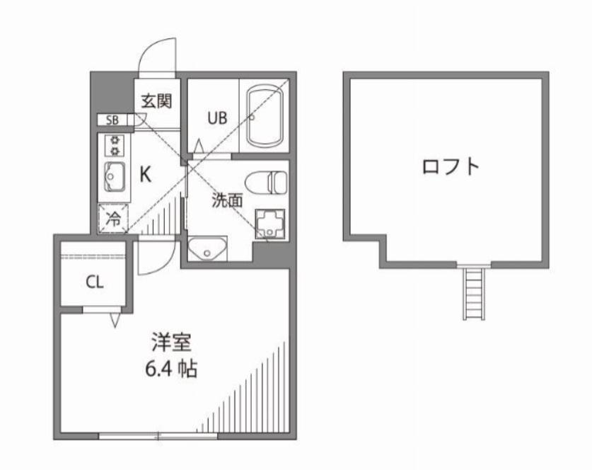 ハーモニックプレイス(ワンルーム/1階)の間取り写真
