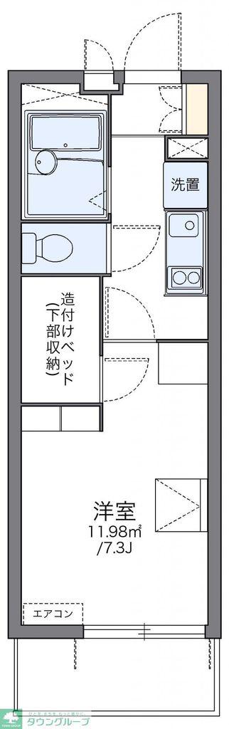 レオパレスブルースカイ(1K/3階)の間取り写真