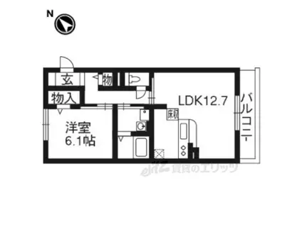 ヴィクトワール(1LDK/3階)の間取り写真