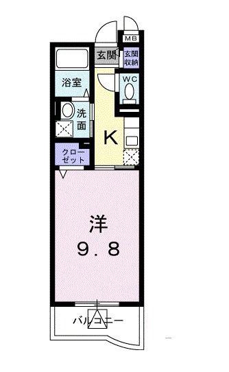 木村ロイヤルマンションV(1K/3階)の間取り写真