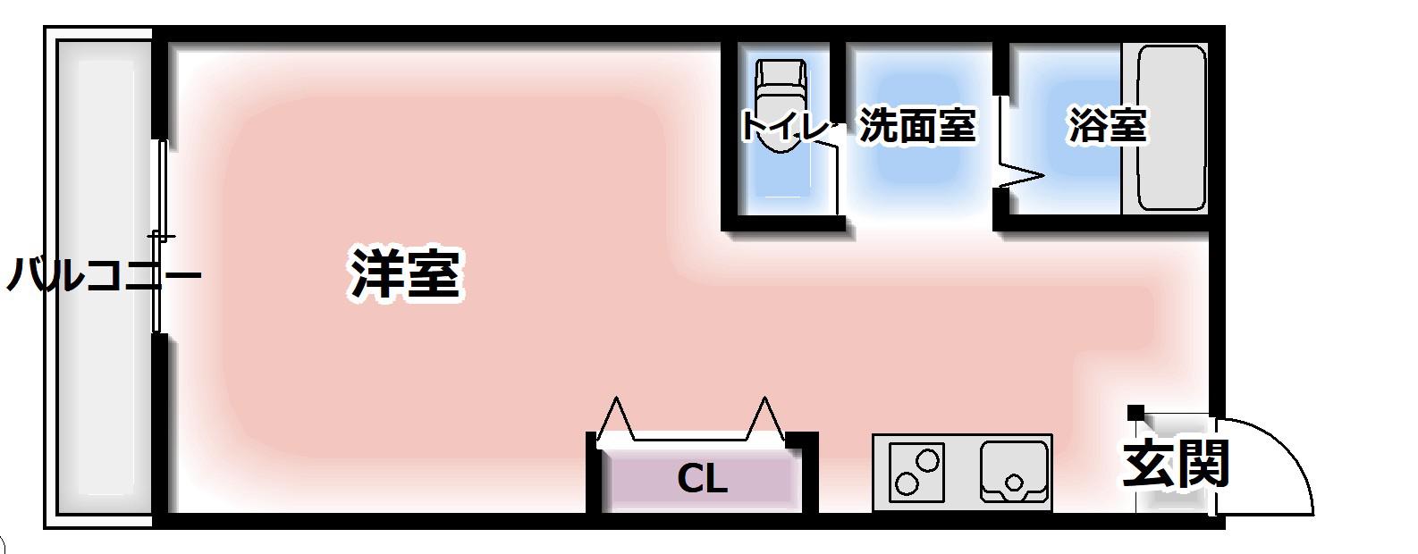 豊南ハイツ(ワンルーム/4階)の間取り写真