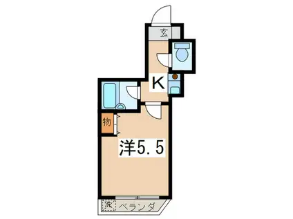 フロントフィールド鶴見ウエスト(1K/3階)の間取り写真