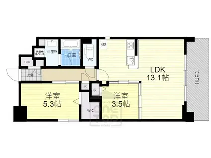 プレミアムコート千里丘(2LDK/5階)の間取り写真