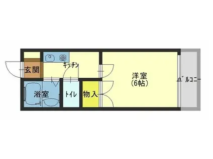 パインズコート(1K/2階)の間取り写真