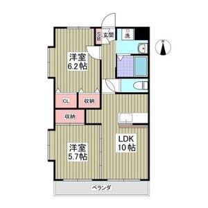 ドゥエリングTK(2LDK/3階)の間取り写真