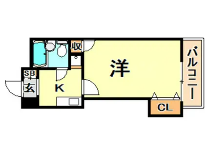 須磨パークアヴェニュー(1K/3階)の間取り写真
