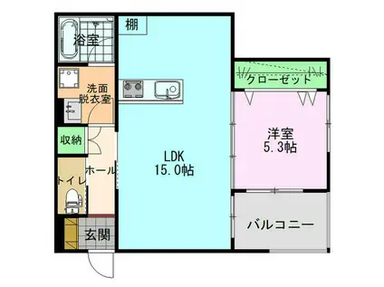 CULMINE(1LDK/2階)の間取り写真