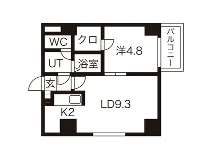 リーバ・デル・マーレ(1LDK/3階)の間取り写真