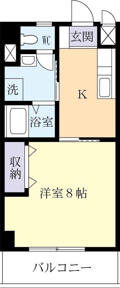 プロムナード二の宮(1K/3階)の間取り写真