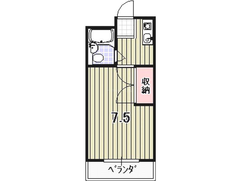 プルミエール増見(1K/3階)の間取り写真