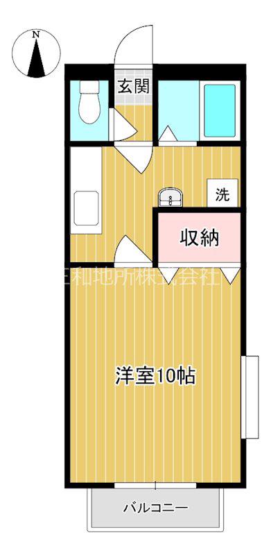 KNハイツ(1DK/1階)の間取り写真