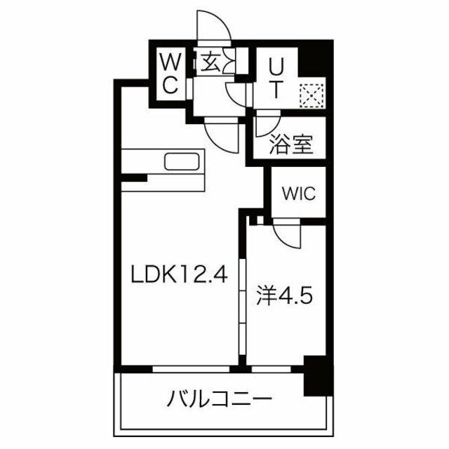 ソルテラス OSAKA イースト GATE(1LDK/3階)の間取り写真