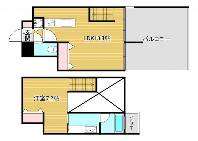 オービットステージ北堀江(1LDK/9階)の間取り写真