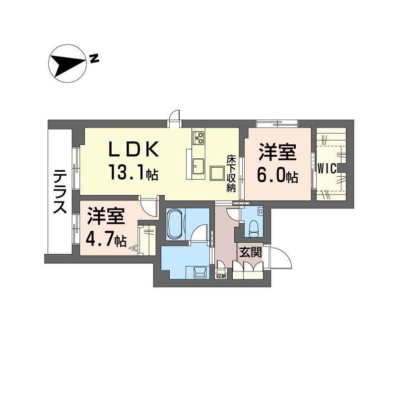ルミナス中葛西(2LDK/1階)の間取り写真