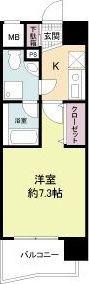 WILLDO市岡(1K/6階)の間取り写真