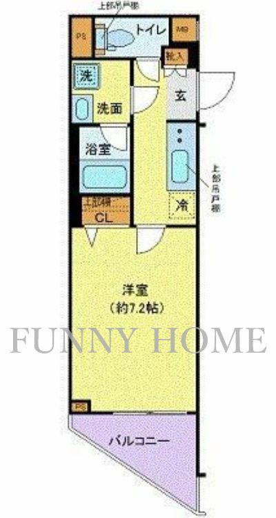クレヴィスタ三軒茶屋(1K/3階)の間取り写真
