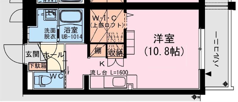 SIERRA (ワンルーム/3階)の間取り写真