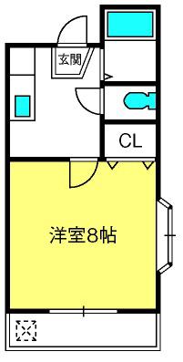 REDEAL武蔵藤沢(1K/1階)の間取り写真