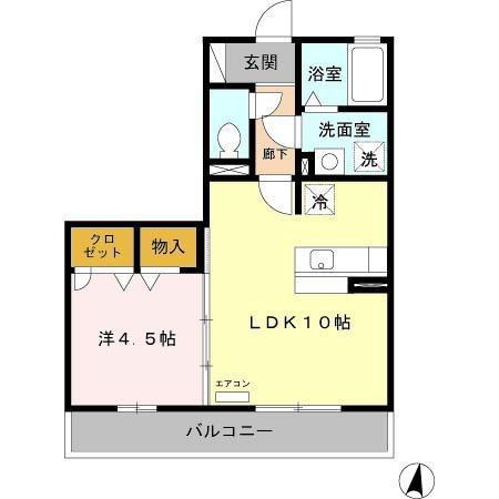 ホワイトガーデン(1LDK/3階)の間取り写真