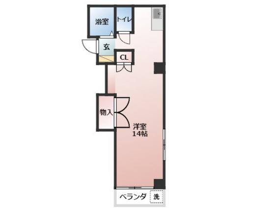 メゾン富田町(ワンルーム/2階)の間取り写真