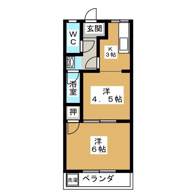 レジデンス大島(1DK/1階)の間取り写真
