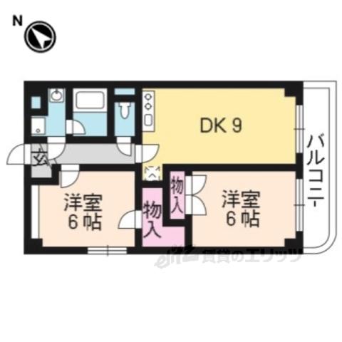 ヴィラージュ(2LDK/8階)の間取り写真