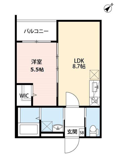 シーポート(1LDK/1階)の間取り写真