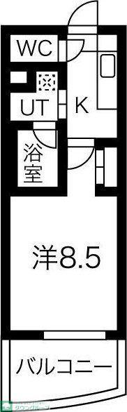 タウンライフ千種(1K/2階)の間取り写真