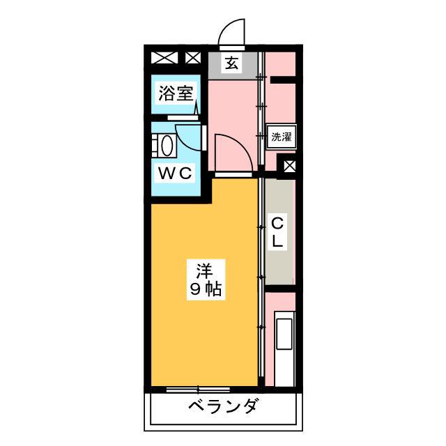 レフィナード(ワンルーム/3階)の間取り写真