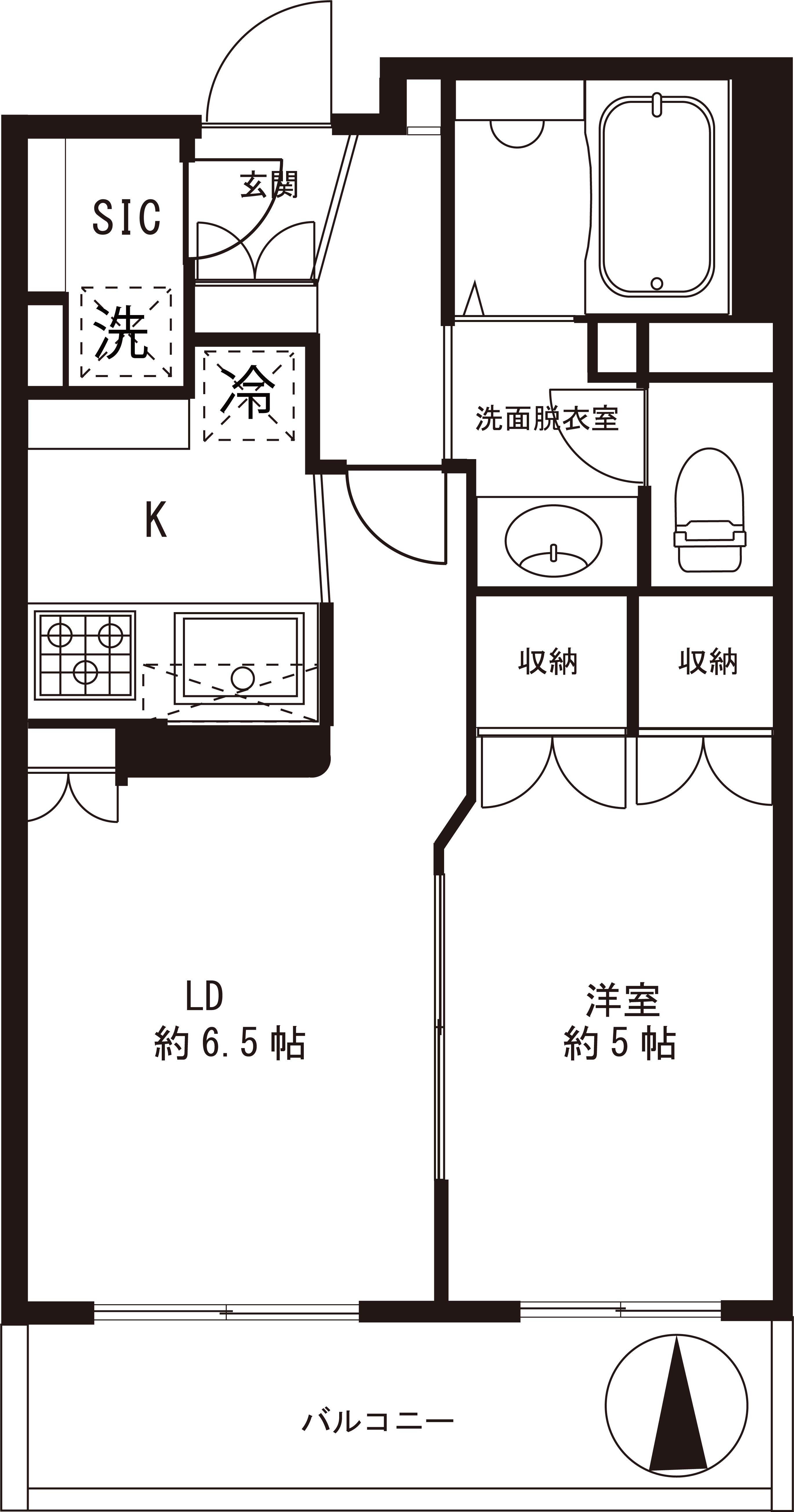 レクセルステージ東京(1LDK/4階)の間取り写真