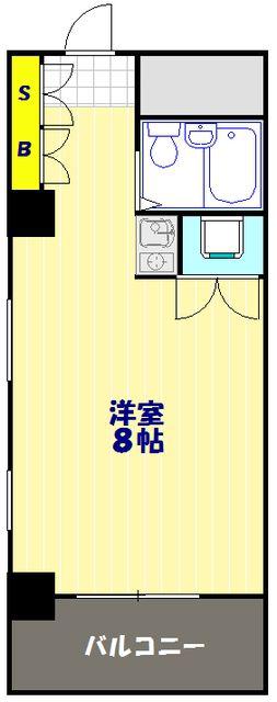 コロネード蕨(ワンルーム/8階)の間取り写真