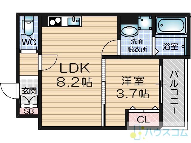 フォレ下穂積2丁目(1LDK/3階)の間取り写真