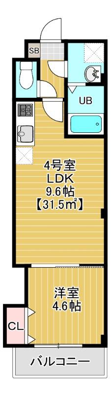 CHARMANT MAISON(1LDK/2階)の間取り写真