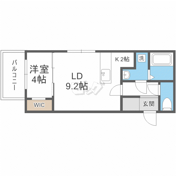 DOMAIN23(1LDK/3階)の間取り写真