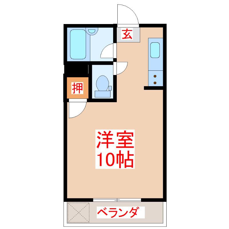 ビッグバーンズマンション谷山 2008(ワンルーム/2階)の間取り写真