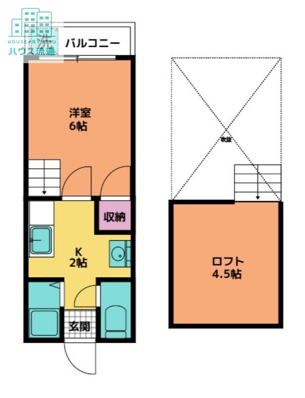 川平インターマンション(1K/2階)の間取り写真