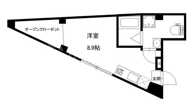 グランレジデンス四つ木(ワンルーム/2階)の間取り写真