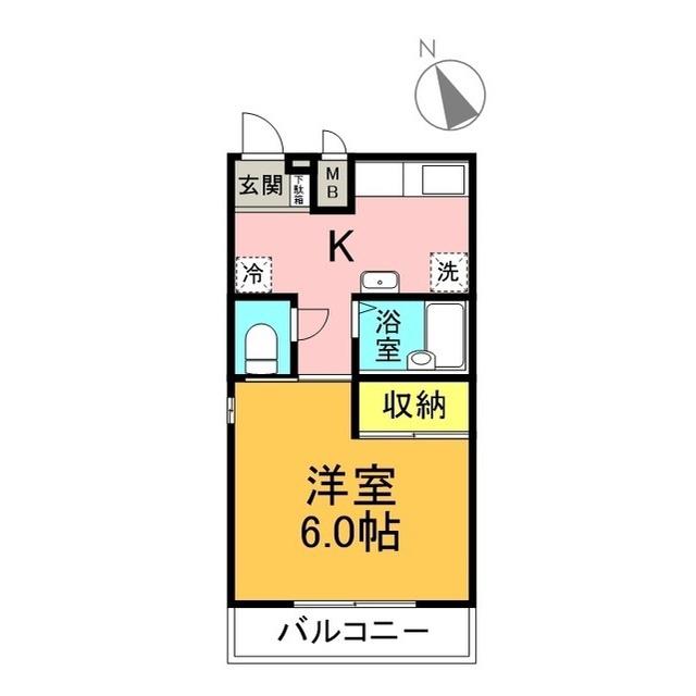 京急大師線 東門前駅 徒歩10分 3階建 築36年(1K/1階)の間取り写真
