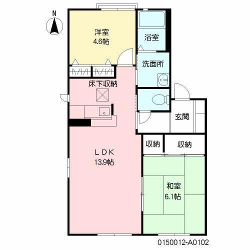 ディアス21(2LDK/1階)の間取り写真