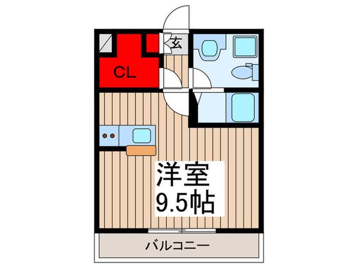 シャンブル英美IV(ワンルーム/5階)の間取り写真