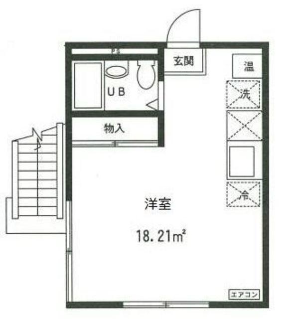 エステートピアMIKI II(ワンルーム/2階)の間取り写真