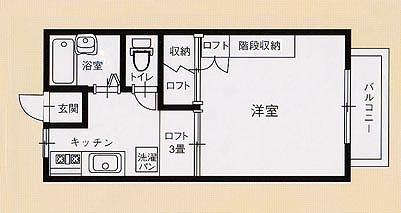 コーポリバーライズ(1K/2階)の間取り写真