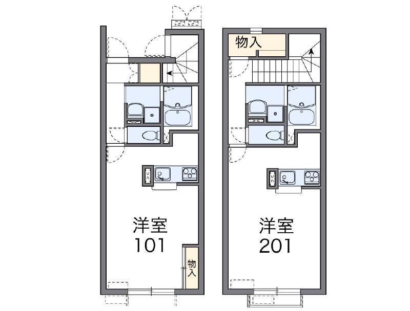 レオネクスト東土代(1K/2階)の間取り写真