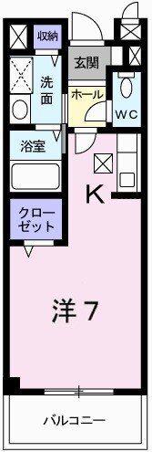 ブリーズ(ワンルーム/1階)の間取り写真