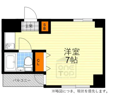 ハイツ・オーワイ(ワンルーム/1階)の間取り写真