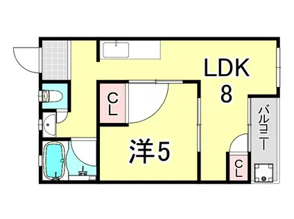 光南荘マンション(1LDK/2階)の間取り写真