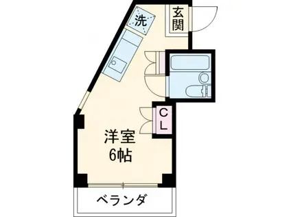 HOUSE JO(ワンルーム/1階)の間取り写真
